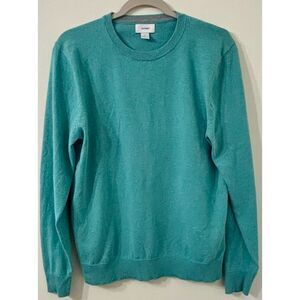 Old Navy Cotton Blend Crew Neck "Aqua Splash" Pale Turquoise Light Knit Sweater